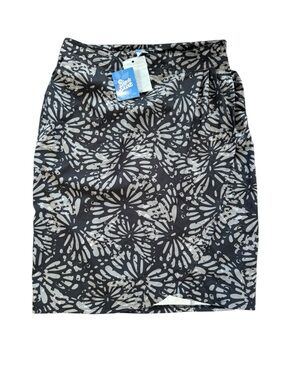 Rip Skirt Hawaii Shibori Butterfly Charcoal Wrap Long Skirt Size Medium NWT